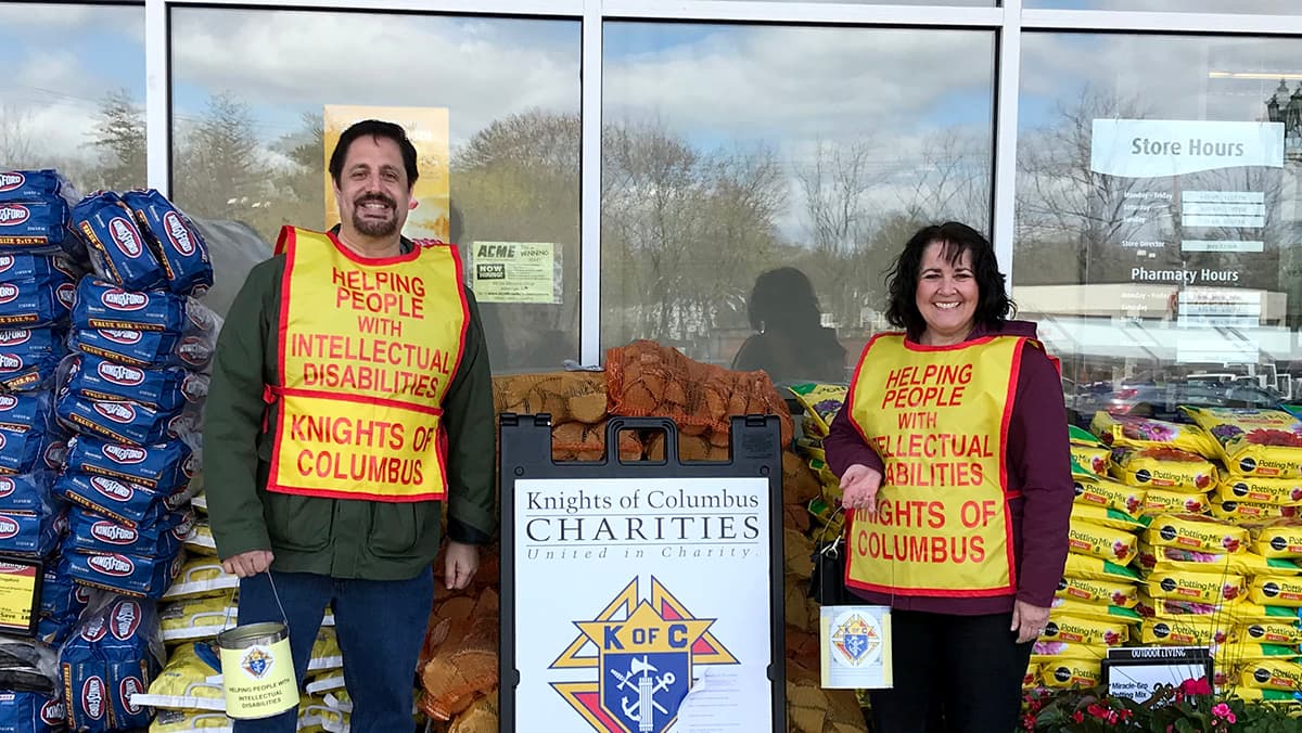 Knights serving the community together