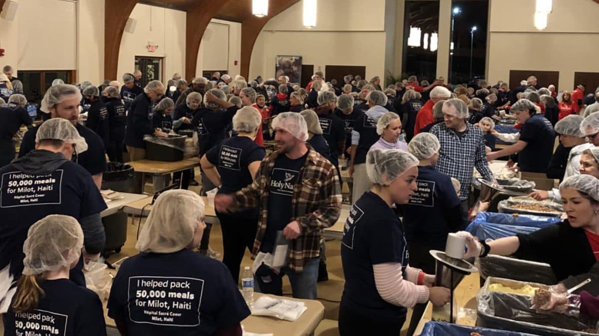 Knights volunteers serving the parish